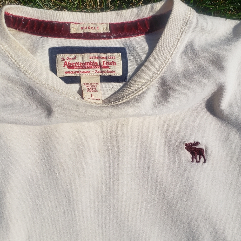 Abercrombie & Fitch crew neck sweater shirt warm nice style LARGE
